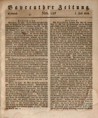 Bayreuther Zeitung Mittwoch 2. Juli 1834