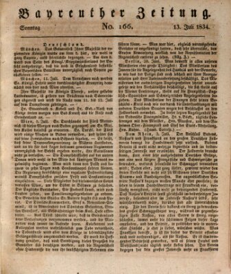 Bayreuther Zeitung Sonntag 13. Juli 1834