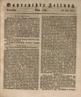 Bayreuther Zeitung Mittwoch 16. Juli 1834