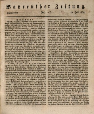 Bayreuther Zeitung Samstag 19. Juli 1834