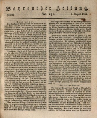 Bayreuther Zeitung Freitag 1. August 1834