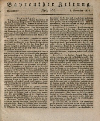 Bayreuther Zeitung Samstag 8. November 1834