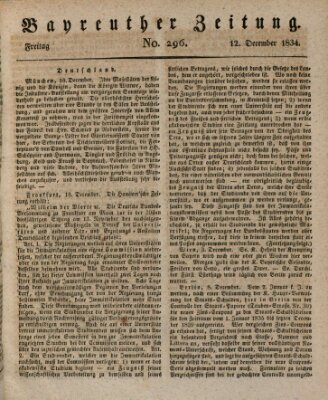 Bayreuther Zeitung Freitag 12. Dezember 1834