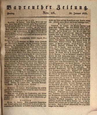 Bayreuther Zeitung Freitag 30. Januar 1835