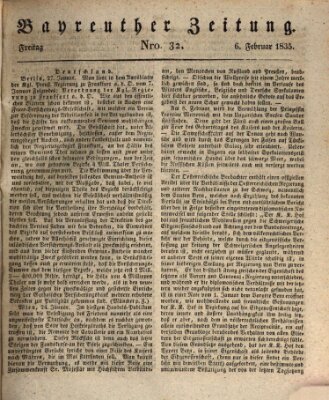 Bayreuther Zeitung Freitag 6. Februar 1835