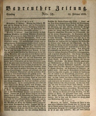 Bayreuther Zeitung Dienstag 10. Februar 1835