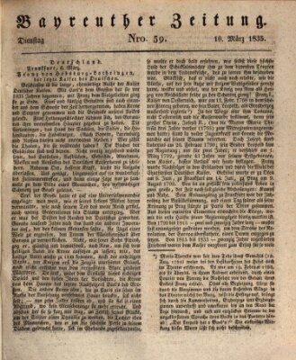 Bayreuther Zeitung Dienstag 10. März 1835