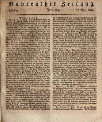 Bayreuther Zeitung Dienstag 17. März 1835