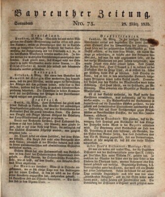 Bayreuther Zeitung Samstag 28. März 1835