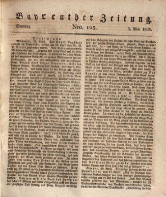 Bayreuther Zeitung Sonntag 3. Mai 1835