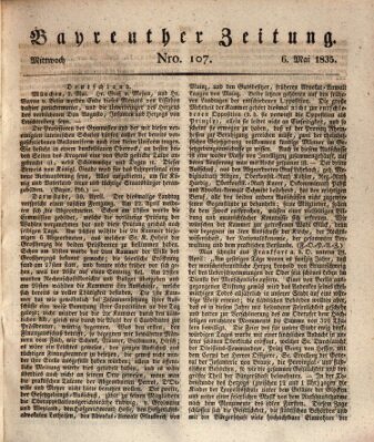 Bayreuther Zeitung Mittwoch 6. Mai 1835