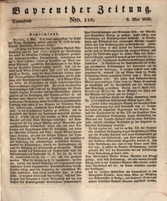 Bayreuther Zeitung Samstag 9. Mai 1835