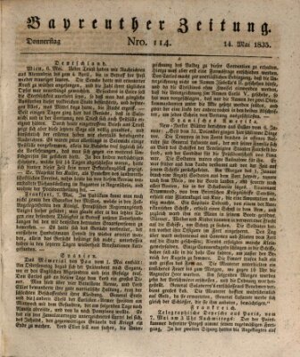 Bayreuther Zeitung Donnerstag 14. Mai 1835