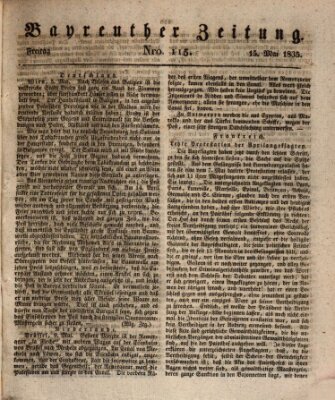 Bayreuther Zeitung Freitag 15. Mai 1835