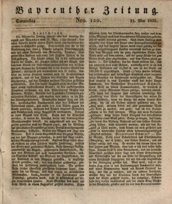 Bayreuther Zeitung Donnerstag 21. Mai 1835