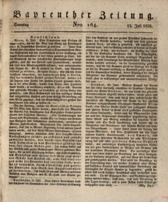 Bayreuther Zeitung Sonntag 12. Juli 1835