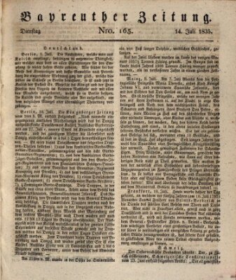 Bayreuther Zeitung Dienstag 14. Juli 1835