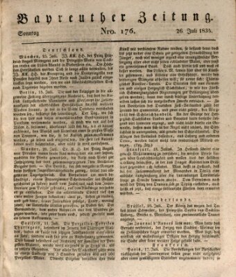 Bayreuther Zeitung Sonntag 26. Juli 1835