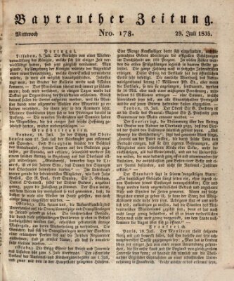 Bayreuther Zeitung Mittwoch 29. Juli 1835