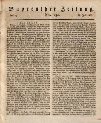 Bayreuther Zeitung Freitag 31. Juli 1835