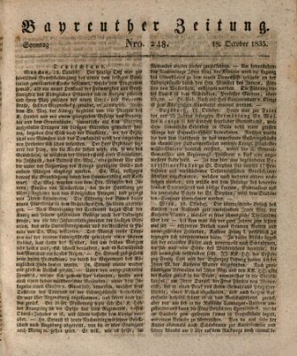 Bayreuther Zeitung Sonntag 18. Oktober 1835