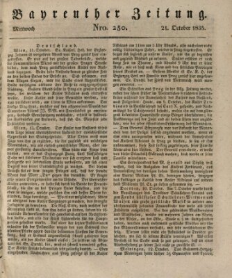 Bayreuther Zeitung Mittwoch 21. Oktober 1835