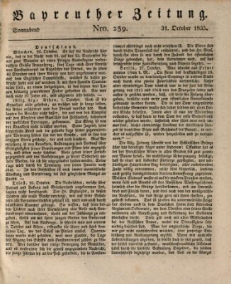 Bayreuther Zeitung Samstag 31. Oktober 1835