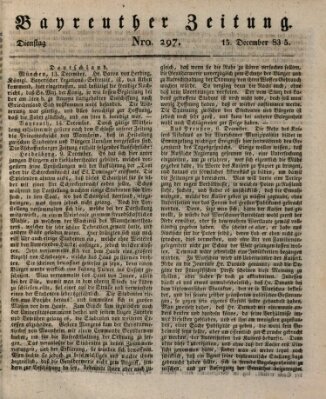 Bayreuther Zeitung Dienstag 15. Dezember 1835