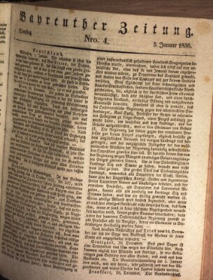 Bayreuther Zeitung Dienstag 5. Januar 1836