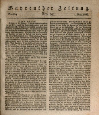 Bayreuther Zeitung Dienstag 1. März 1836