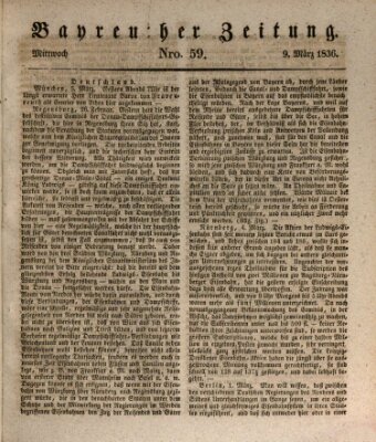 Bayreuther Zeitung Mittwoch 9. März 1836