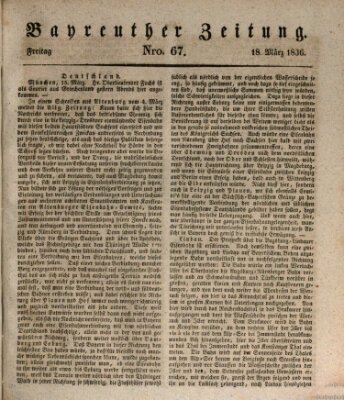 Bayreuther Zeitung Freitag 18. März 1836