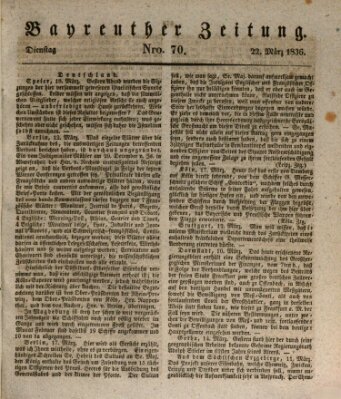 Bayreuther Zeitung Dienstag 22. März 1836
