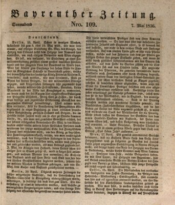 Bayreuther Zeitung Samstag 7. Mai 1836