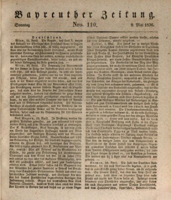 Bayreuther Zeitung Sonntag 8. Mai 1836