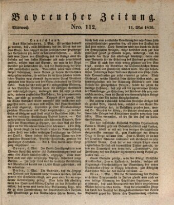 Bayreuther Zeitung Mittwoch 11. Mai 1836