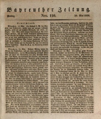 Bayreuther Zeitung Freitag 20. Mai 1836