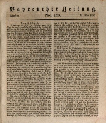 Bayreuther Zeitung Dienstag 31. Mai 1836