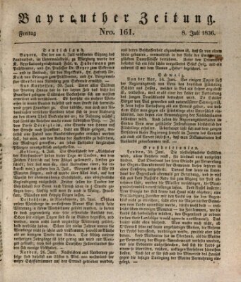 Bayreuther Zeitung Freitag 8. Juli 1836