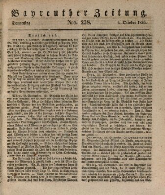 Bayreuther Zeitung Donnerstag 6. Oktober 1836