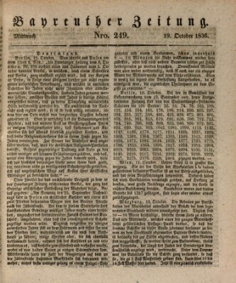 Bayreuther Zeitung Mittwoch 19. Oktober 1836