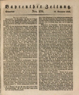 Bayreuther Zeitung Samstag 19. November 1836