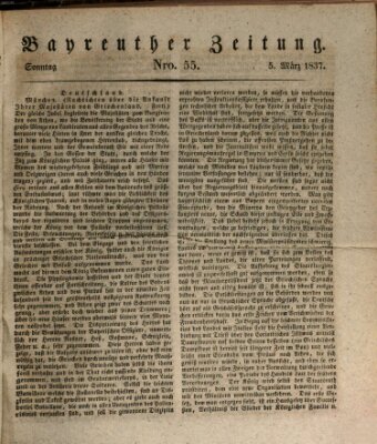 Bayreuther Zeitung Sonntag 5. März 1837