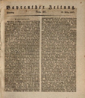 Bayreuther Zeitung Sonntag 19. März 1837