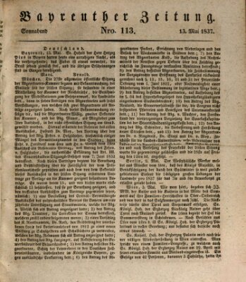 Bayreuther Zeitung Samstag 13. Mai 1837