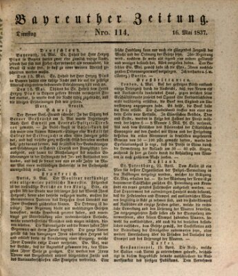 Bayreuther Zeitung Dienstag 16. Mai 1837