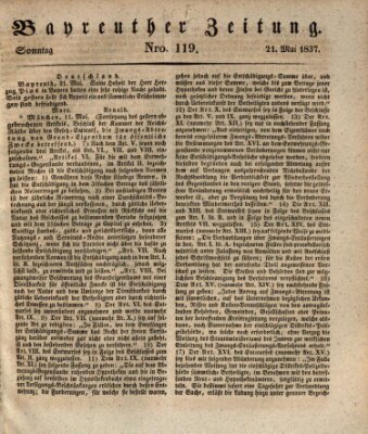 Bayreuther Zeitung Sonntag 21. Mai 1837