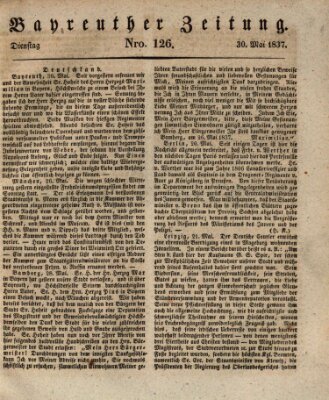 Bayreuther Zeitung Dienstag 30. Mai 1837