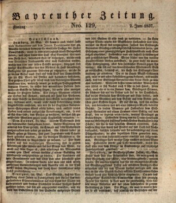 Bayreuther Zeitung Freitag 2. Juni 1837