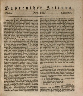 Bayreuther Zeitung Dienstag 4. Juli 1837